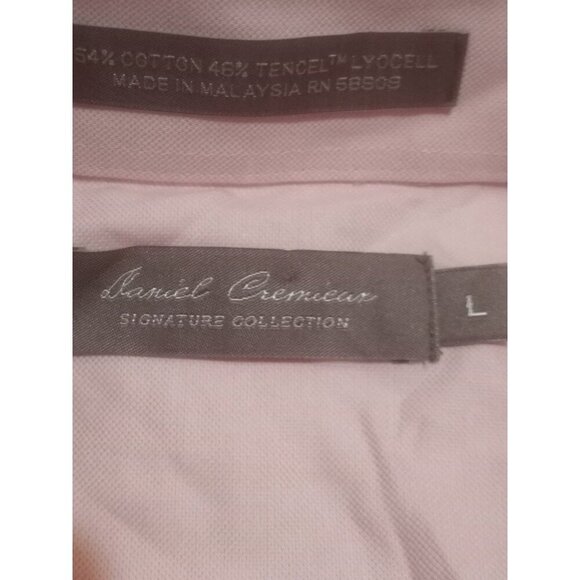 Daniel Cremieux Shirt Signature Collection Shirt Nwt Button Front Large L Pink - Picture 9 of 12